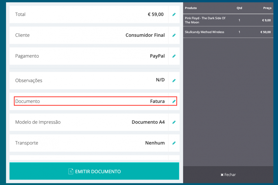 POS - Tipo Documento