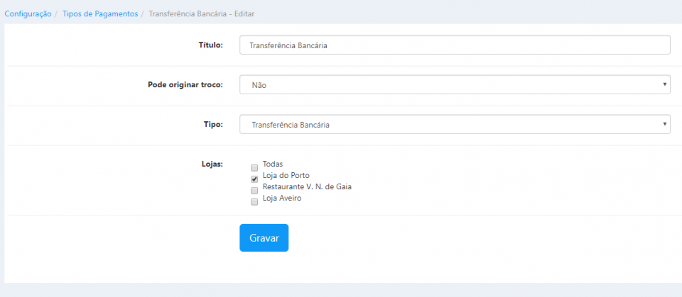 Adicionar Método de Pagamento